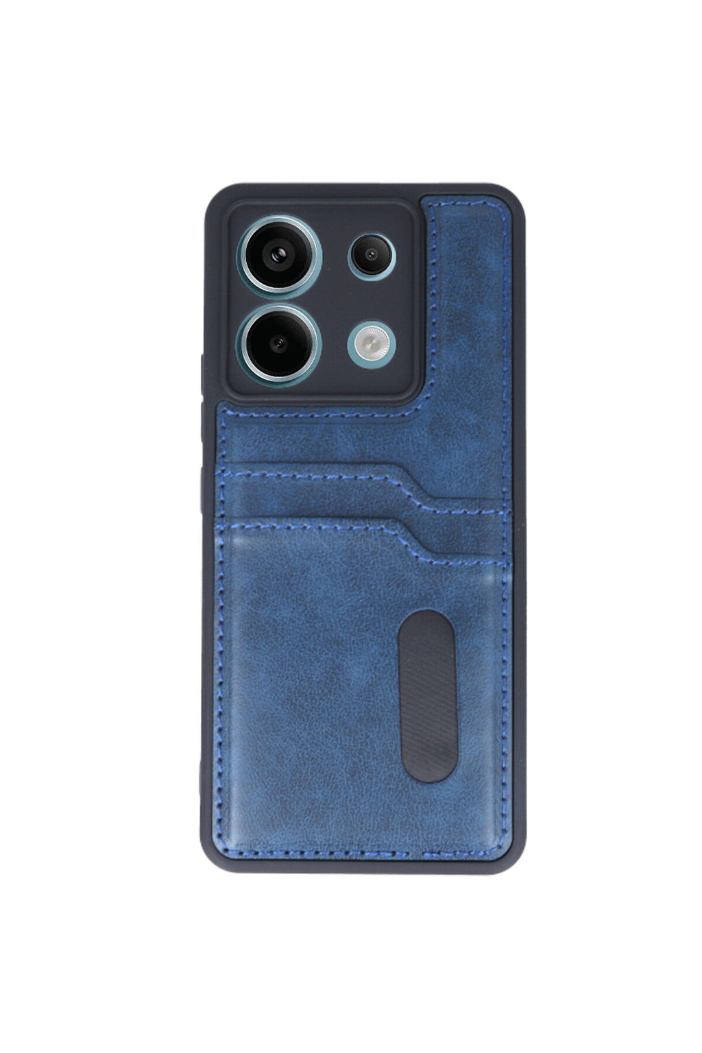 Xiaomi Redmi Note 13 Pro 5G Uyumlu Kılıf Sara Kartvizitli Deri Kılıf - Lacivert