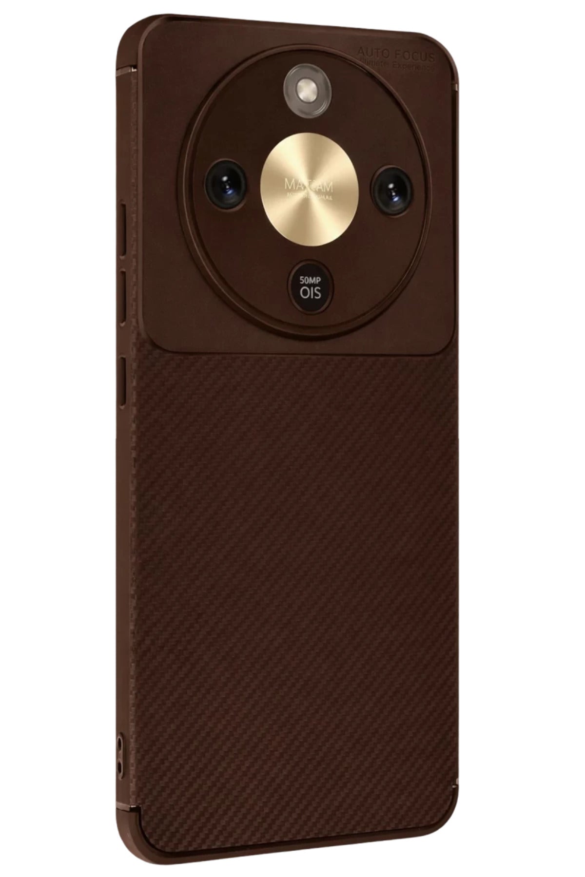 Huawei Honor Magic 8 Lite Uyumlu Auto Focus Karbon Kapak - Kahverengi