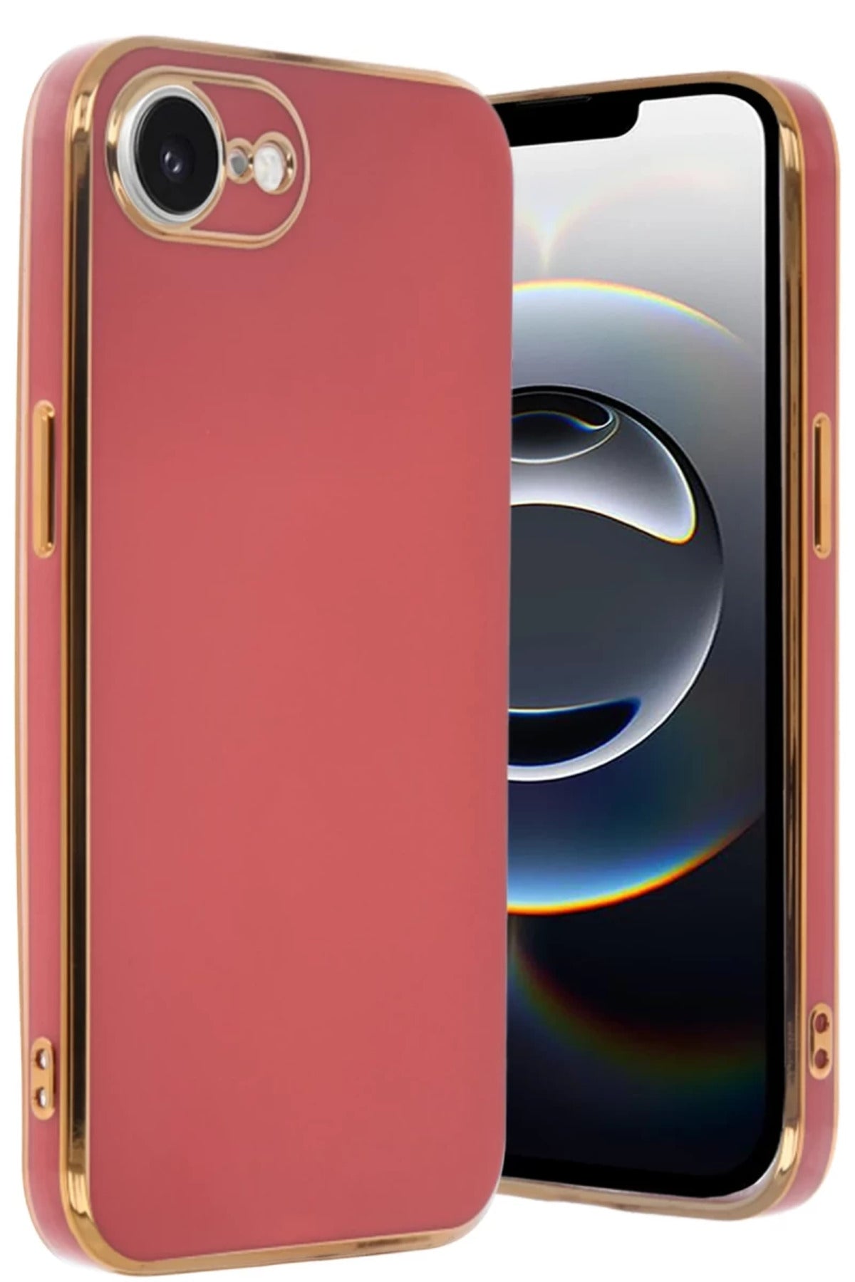 Apple iPhone 16E Uyumlu Kılıf Volet Silikon - Kırmızı
