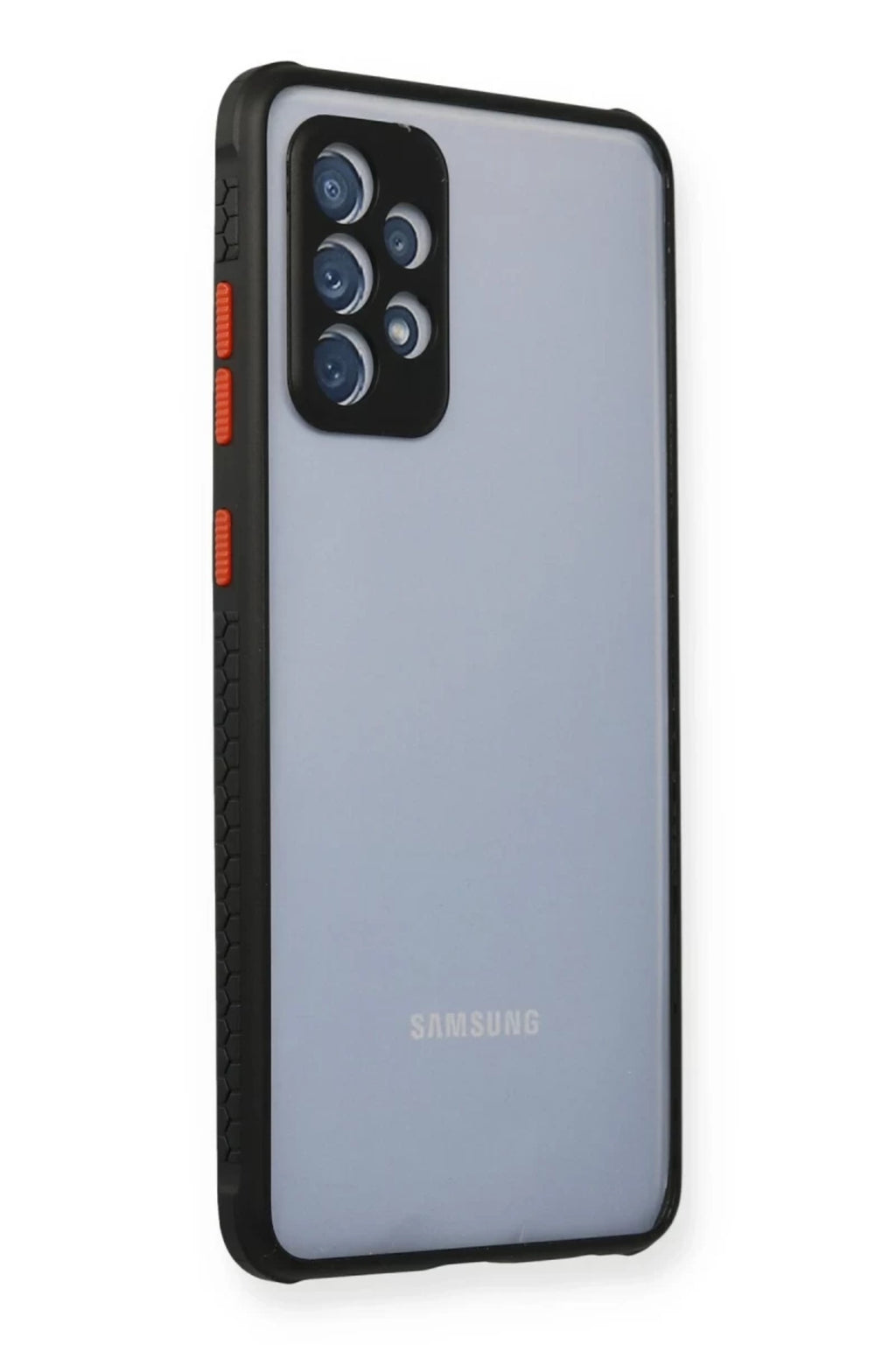 Samsung Galaxy A72 Uyumlu Kılıf Miami Şeffaf Silikon - Siyah