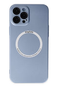 Apple iPhone 12 Pro Uyumlu Kılıf Jack Magneticsafe Lens Silikon - Sierra Blue