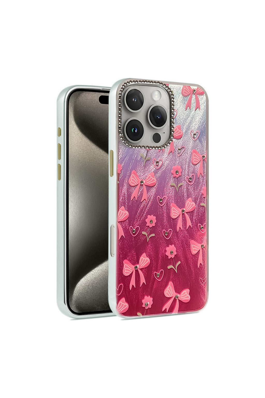 Apple iPhone 16 Pro Uyumlu Kılıf Blade Aynalı Desenli Kapak - Desen 3