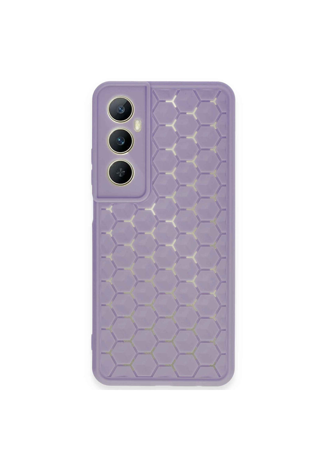 Realme C65 Uyumlu Kılıf Petek Silikon Kapak - Lila