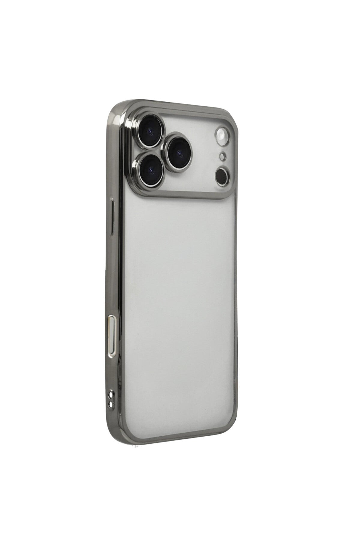 Apple iPhone 17 Pro Max Uyumlu Lensli Silikon - Titan Gri