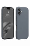 Apple iPhone 16 Plus Uyumlu Kılıf Nano içi Kadife Silikon - Gri