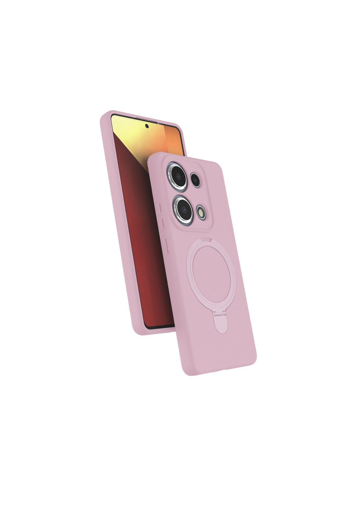 Xiaomi Redmi Note 13 Pro 4G Uyumlu Regal Magsafe Standlı Kapak - Açık Pembe