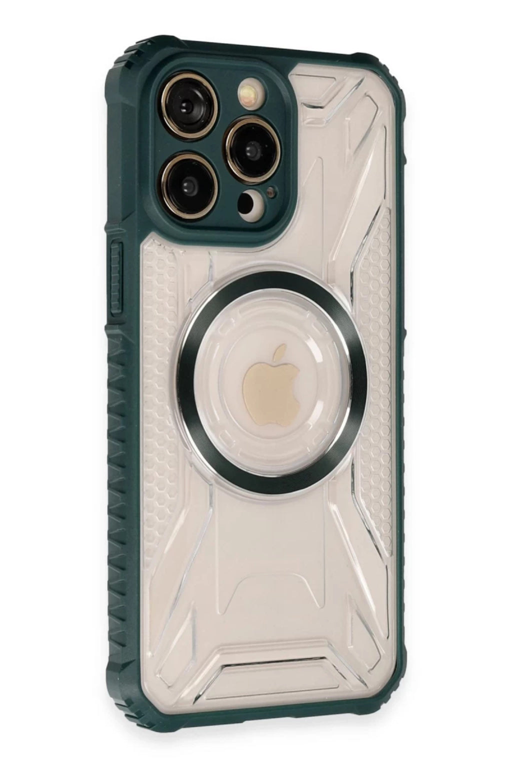 Apple iPhone 13 Pro Uyumlu Kılıf Prag Magneticsafe Kapak - Koyu Yeşil