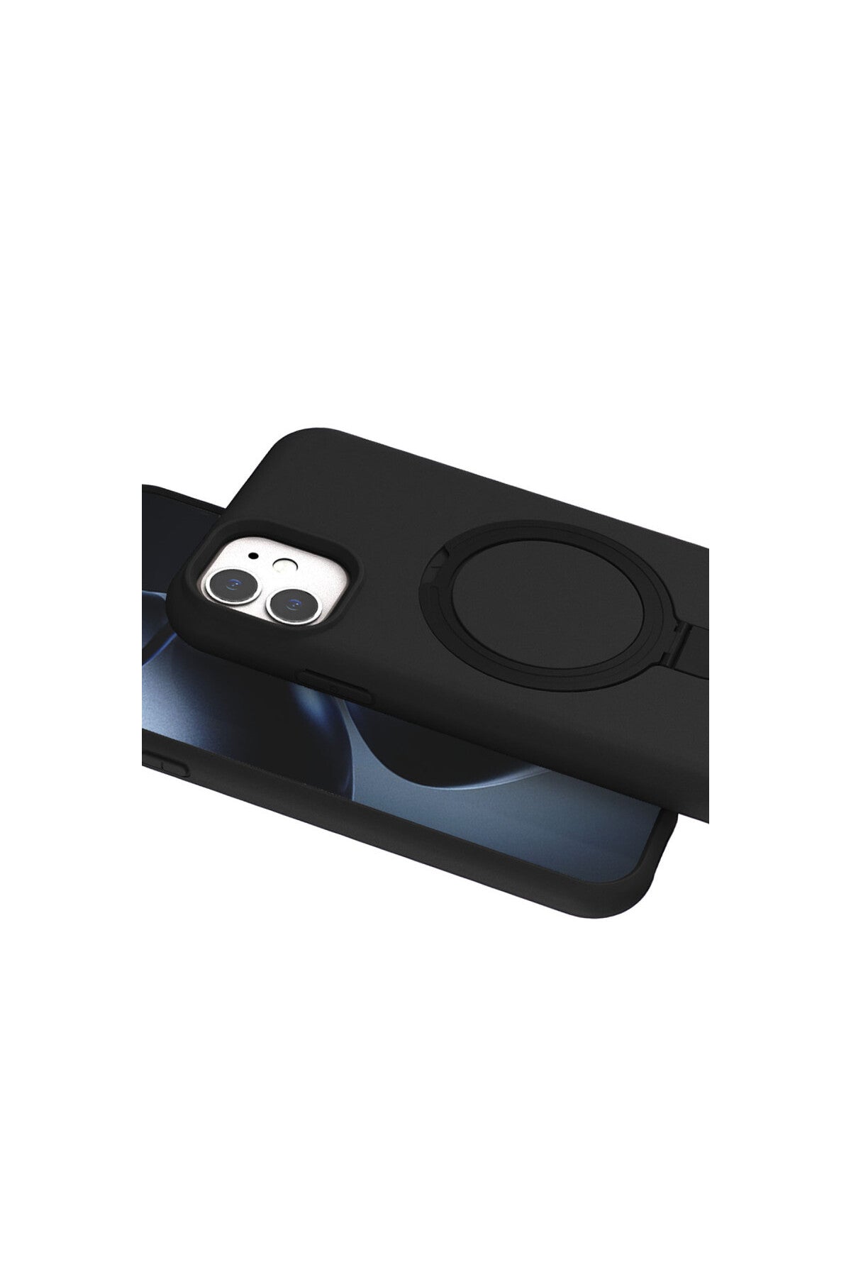 Apple iPhone 11 Uyumlu Regal Magsafe Standlı Kapak - Siyah