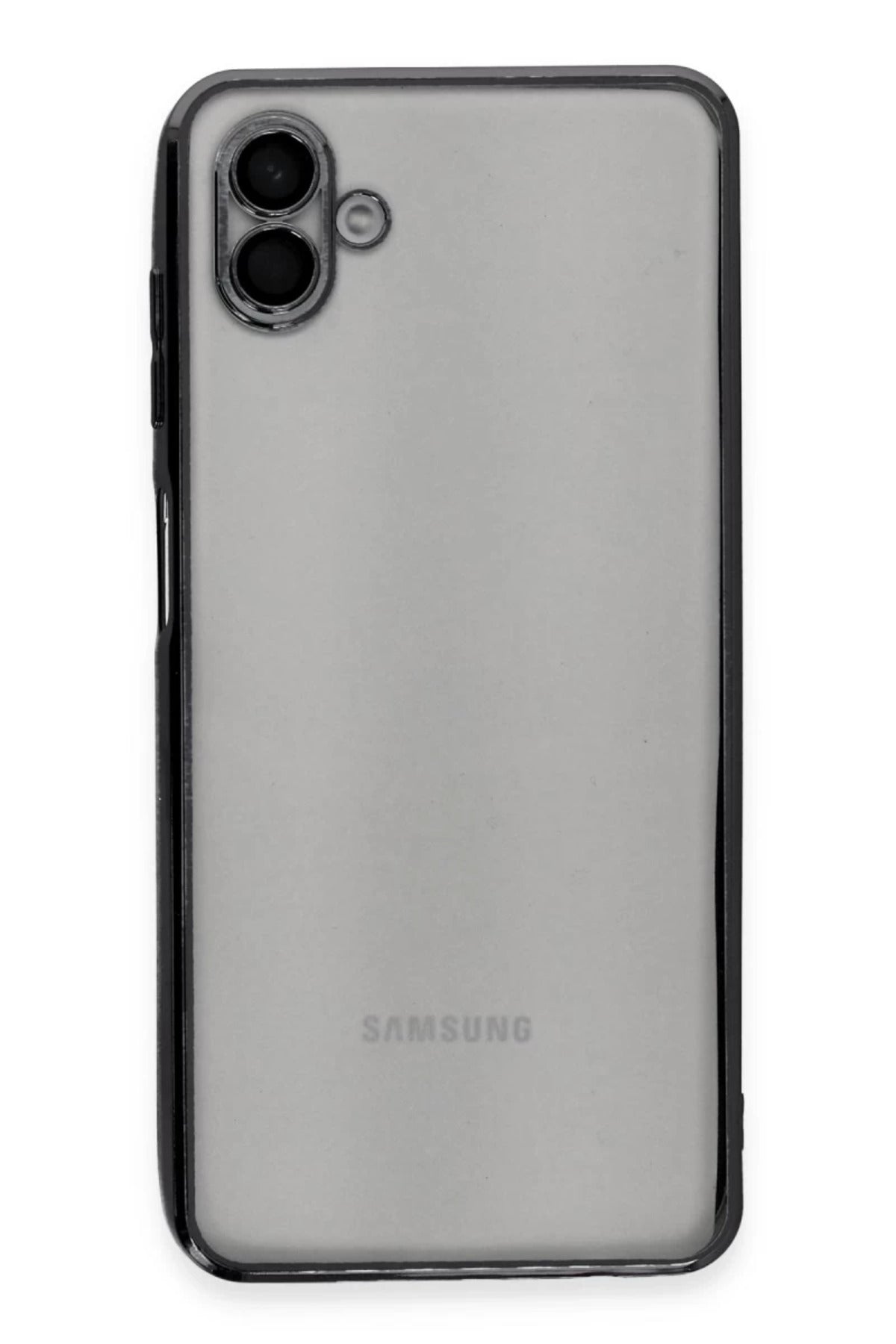 Samsung Galaxy A04 Uyumlu Kılıf Lensli Silikon - Siyah