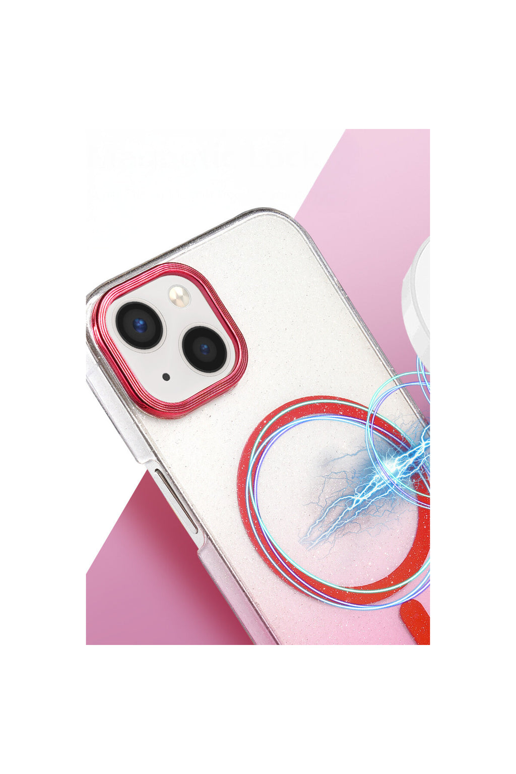 Apple iPhone 15 Plus Uyumlu Glossy Magsafe Kapak - Pembe