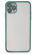Apple iPhone 11 Pro Uyumlu Kılıf Lensli Silikon - Yeşil