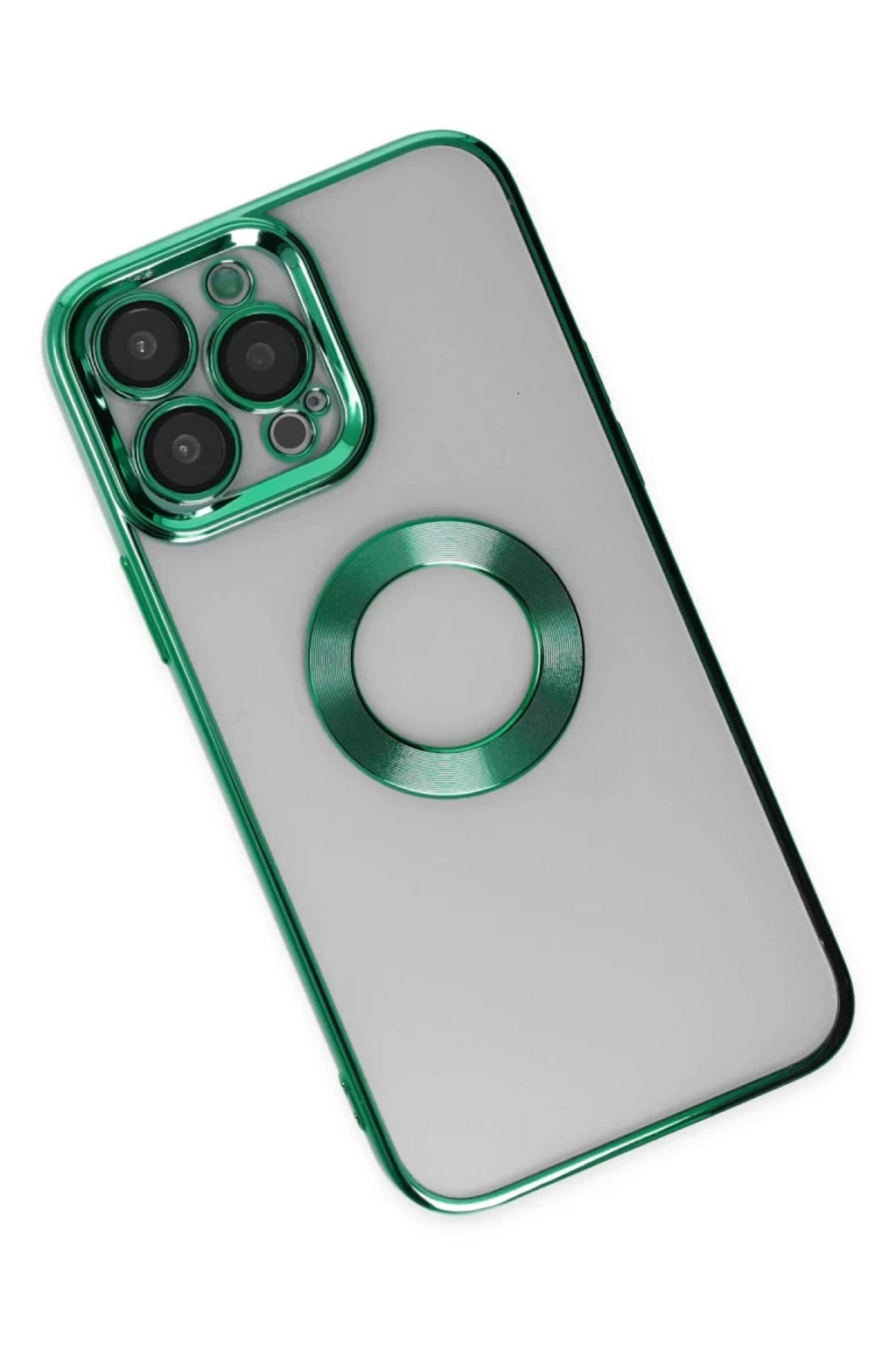 Apple iPhone 14 Pro Max Uyumlu Kılıf Slot Silikon - Köknar Yeşili