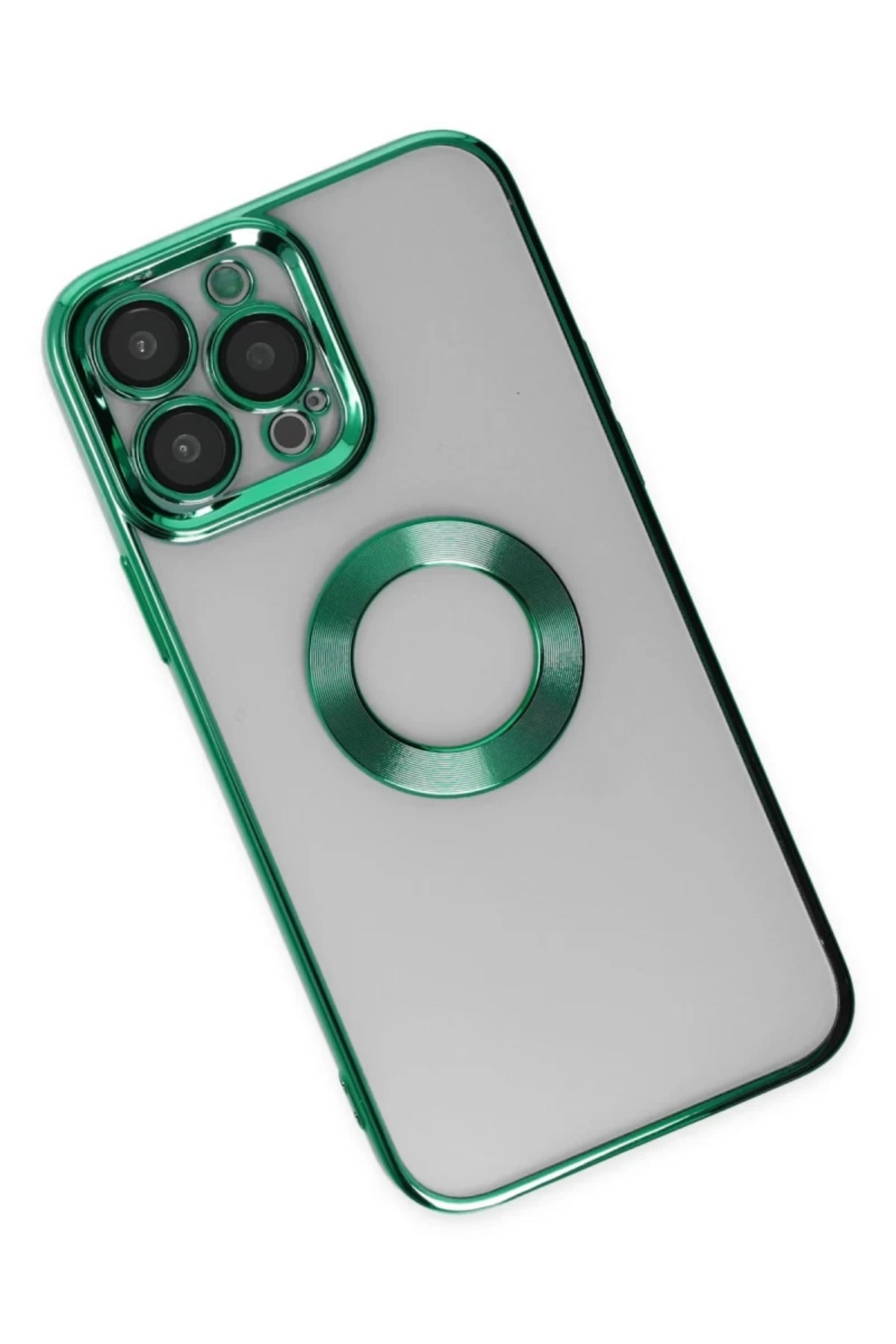 Apple iPhone 14 Pro Max Uyumlu Kılıf Slot Silikon - Köknar Yeşili