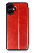 Samsung Galaxy A06 Uyumlu Kılıf Flip Cover - Kırmızı