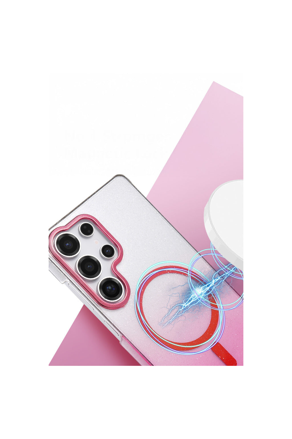 Samsung Galaxy S25 Ultra Uyumlu Glossy Magsafe Kapak - Pembe