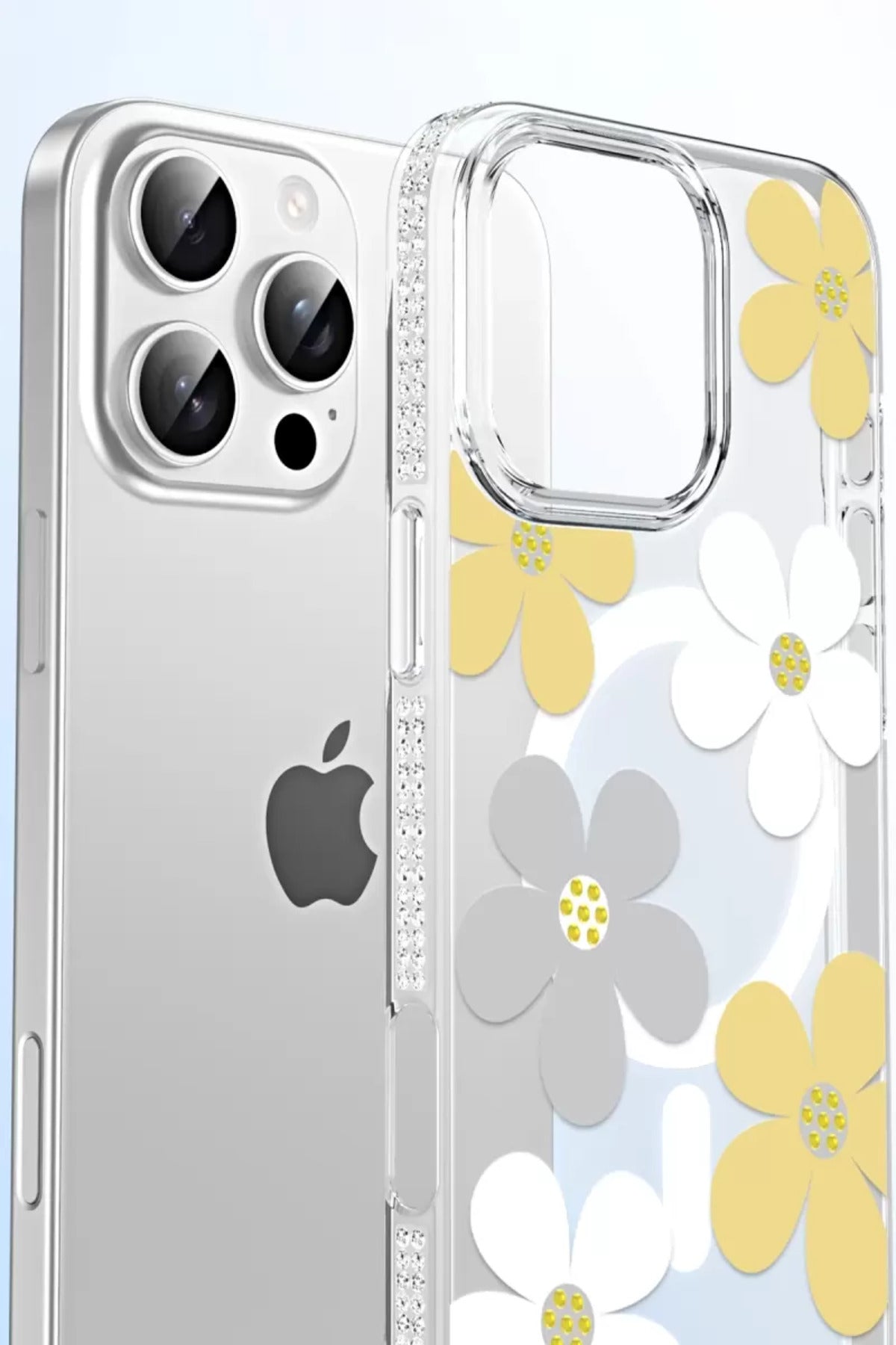 Joko Apple iPhone 16 Uyumlu Floral Magsafe Kapak - Turuncu