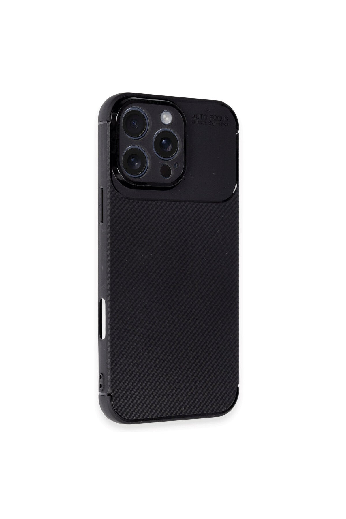 Apple iPhone 16 Pro Uyumlu Kılıf Auto Focus Karbon Kapak - Siyah