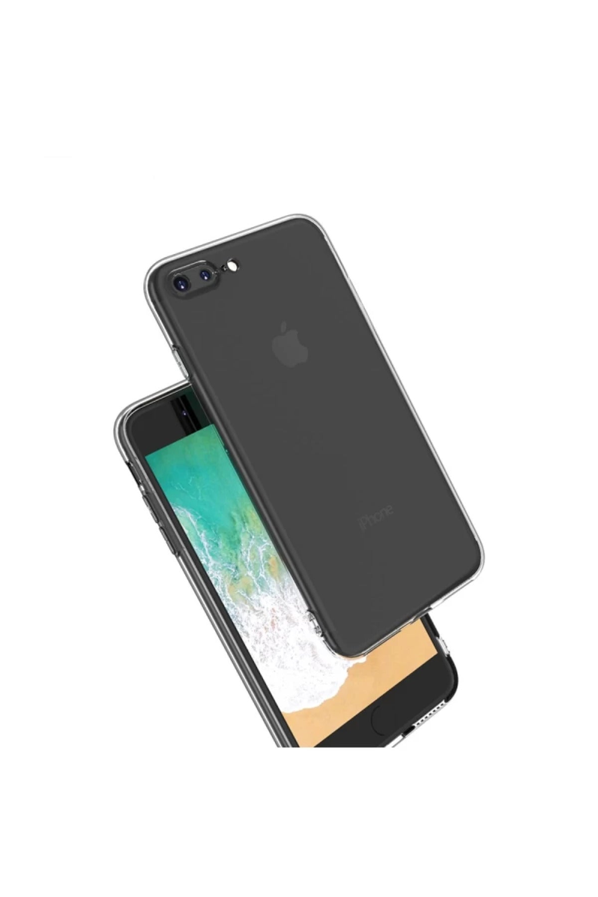 Apple iPhone 8 Plus Uyumlu Kılıf Deluxe 2mm Şeffaf Silikon
