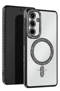 Samsung Galaxy S24 FE Uyumlu Joke Simli Magneticsafe Kılıf - Siyah
