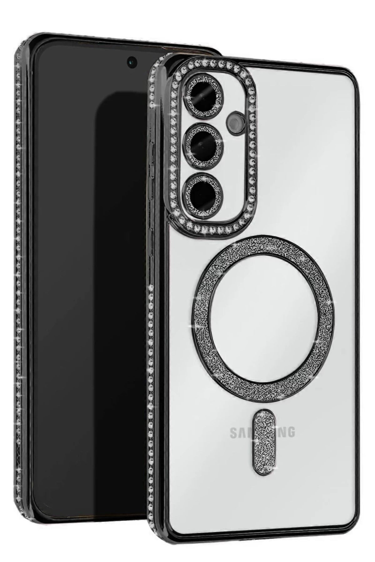 Samsung Galaxy S24 FE Uyumlu Joke Simli Magneticsafe Kılıf - Siyah