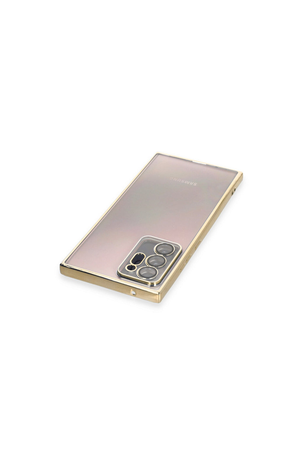 Samsung Galaxy Note 20 Ultra Uyumlu Kılıf Lensli Silikon - Gold