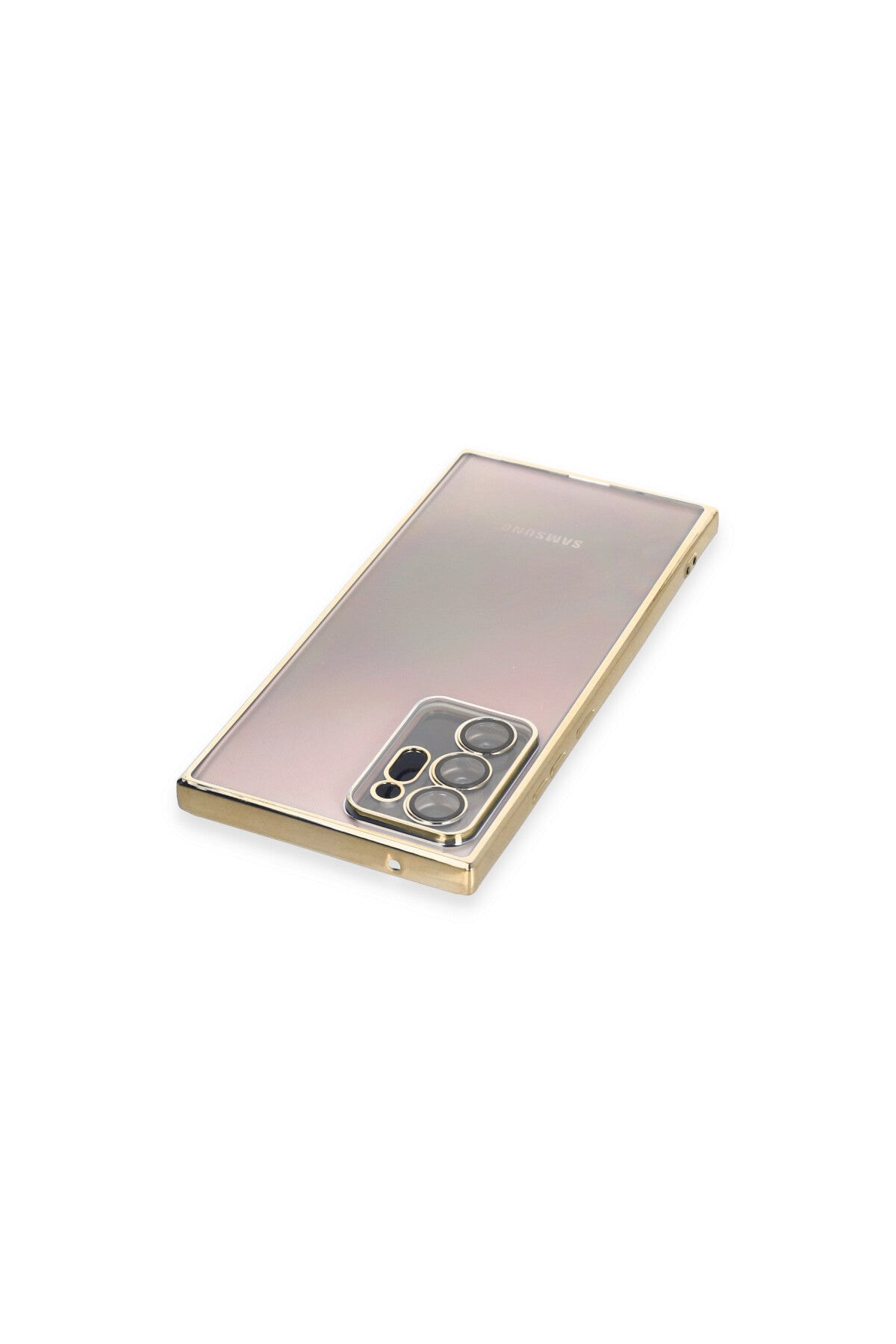 Samsung Galaxy Note 20 Ultra Uyumlu Kılıf Lensli Silikon - Gold