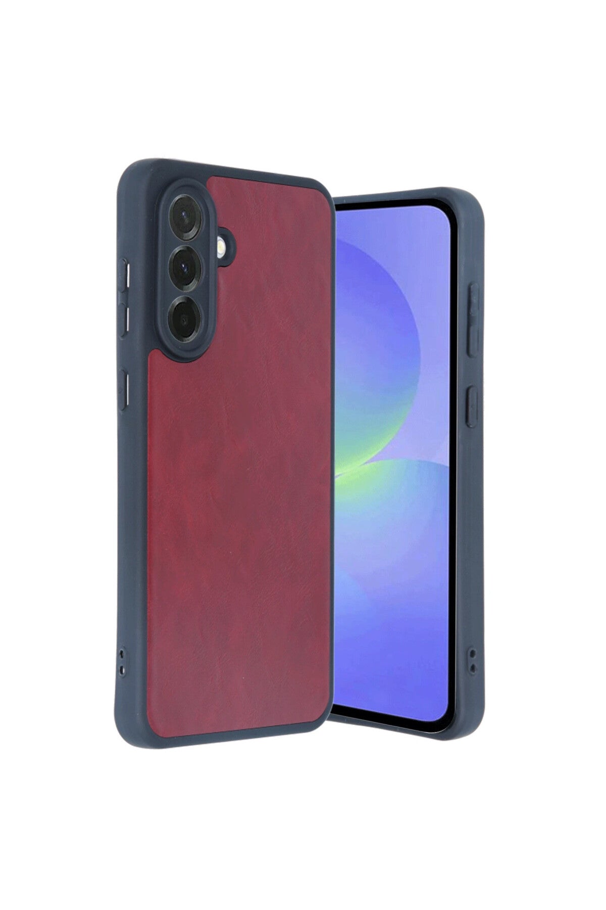 Samsung Galaxy A35 5G Uyumlu Kılıf Aras Deri Kapak - Bordo