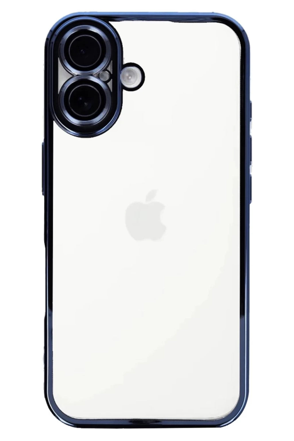 Apple iPhone 16 Uyumlu Kılıf Lensli Silikon - Açık Mavi