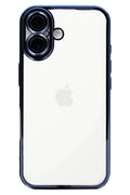 Apple iPhone 16 Uyumlu Kılıf Lensli Silikon - Açık Mavi