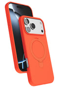 Apple iPhone 17 Pro Max Uyumlu Regal Magsafe Standlı Kapak - Turuncu