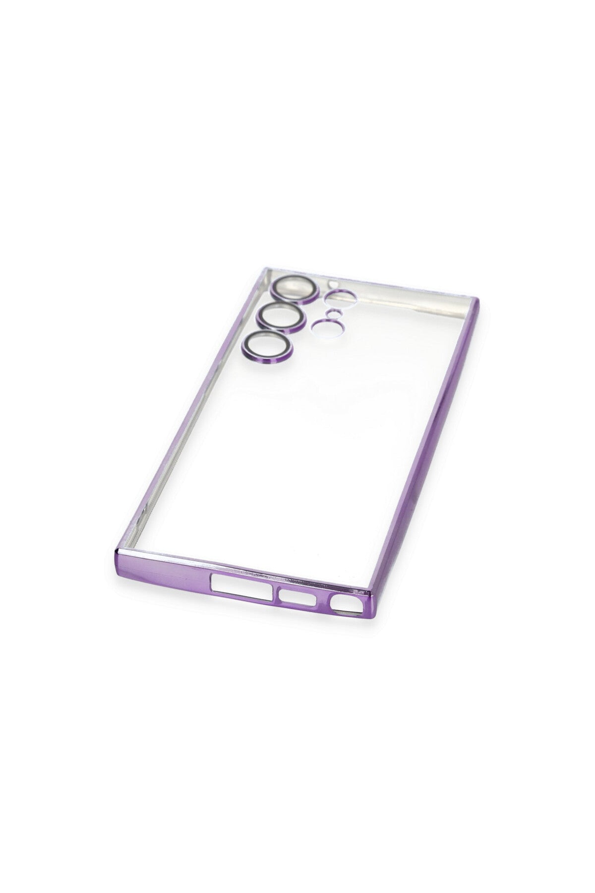 Samsung Galaxy S23 Ultra Uyumlu Kılıf Lensli Silikon - Mor