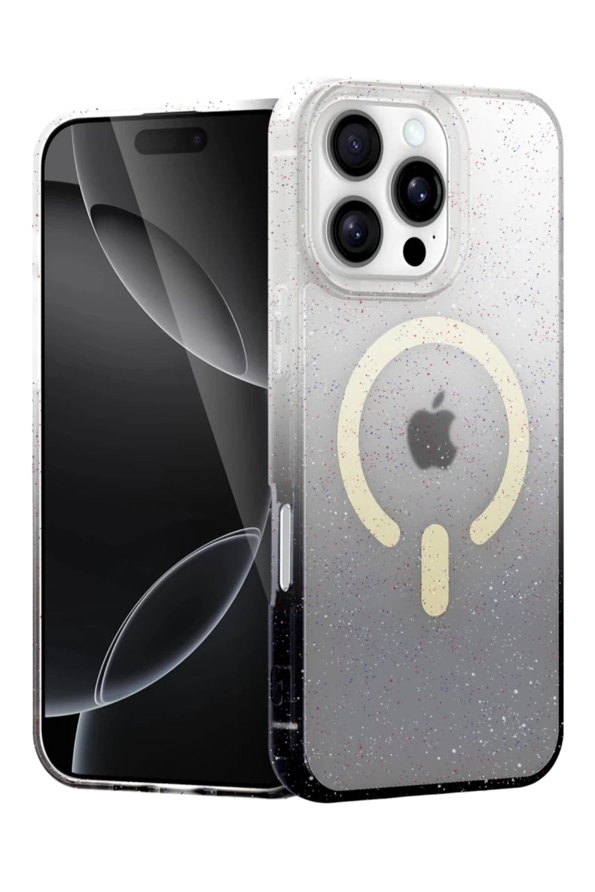 Apple iPhone 16 Pro Uyumlu Pummel Shiny Magsafe Kapak - Siyah