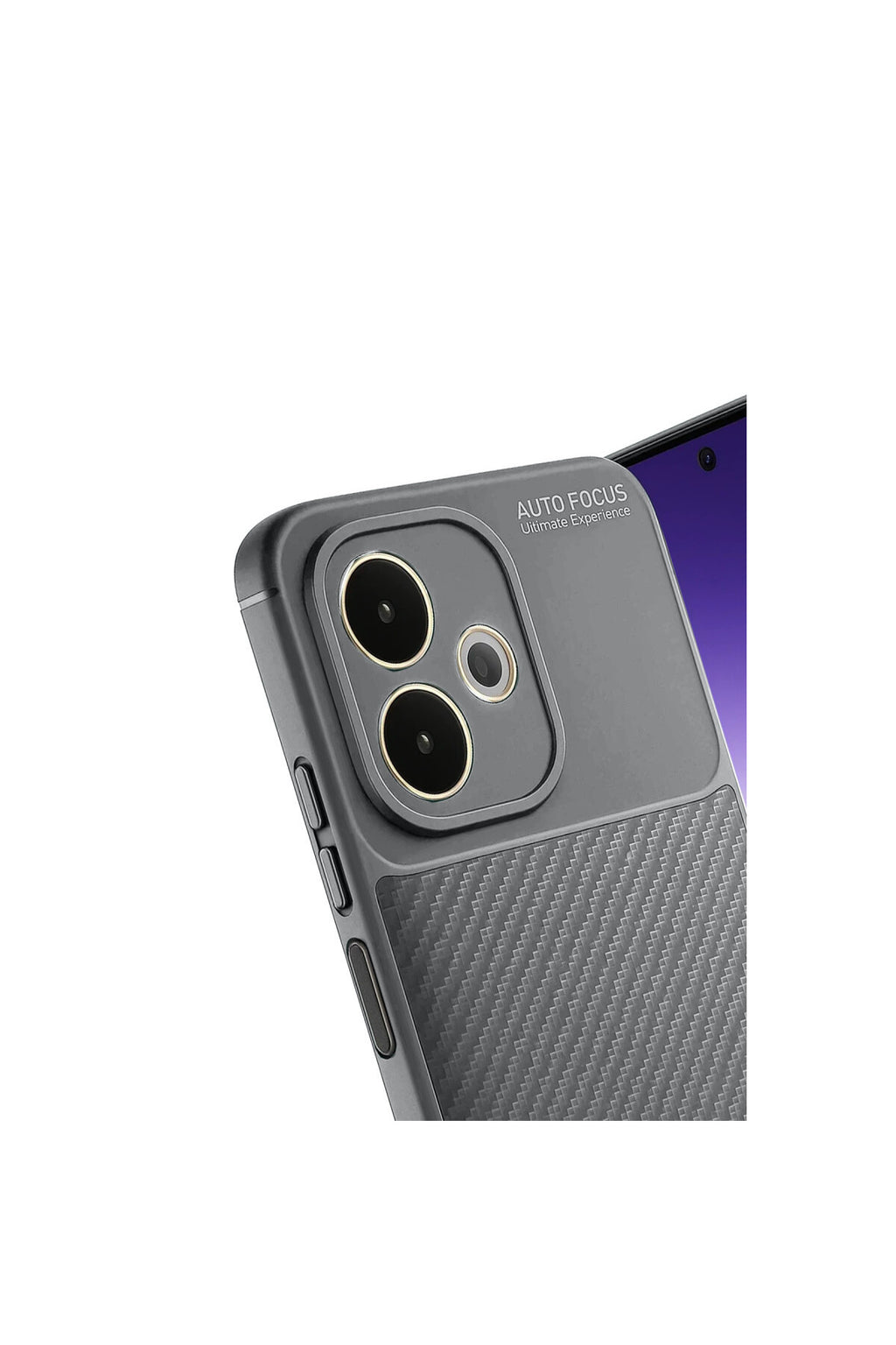 Oppo A5 Pro 4G Uyumlu Kılıf Auto Focus Karbon Kapak - Gri