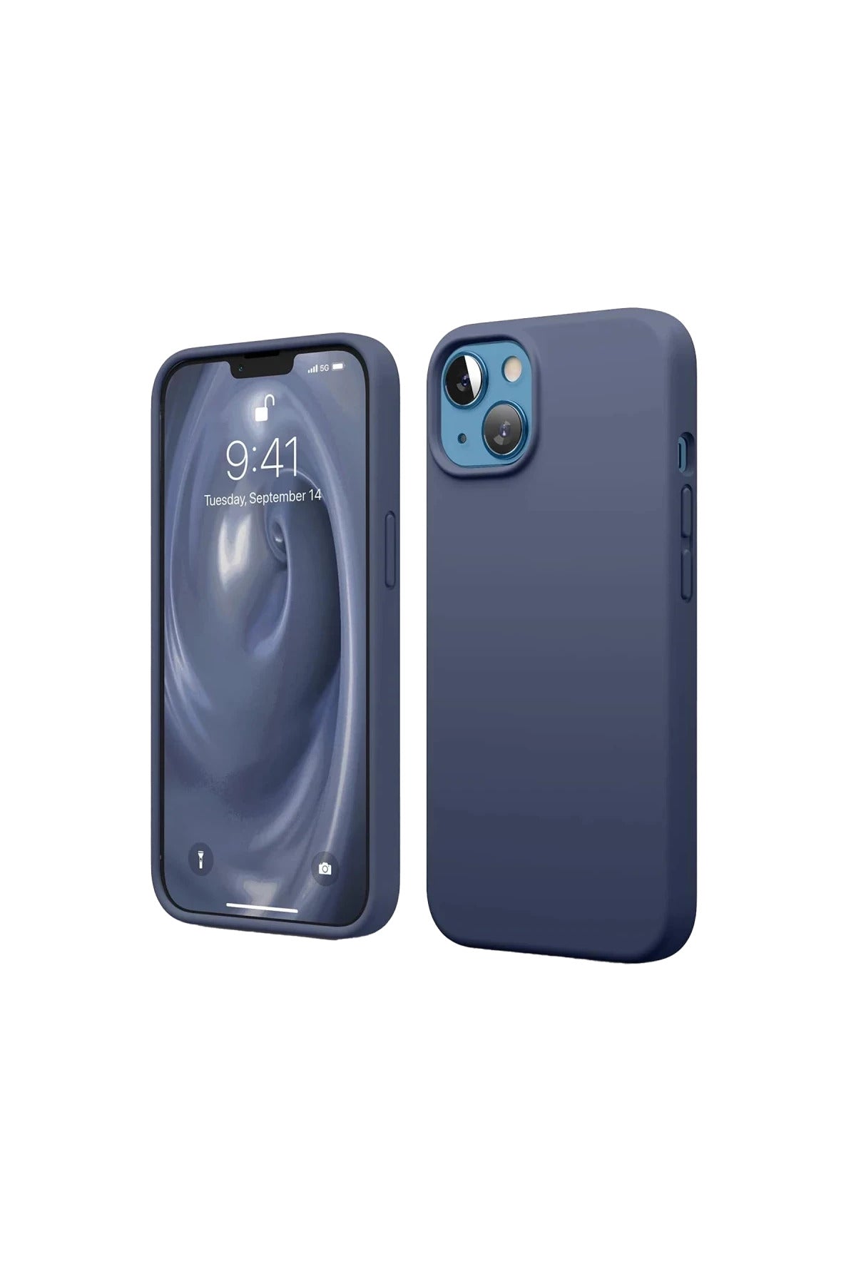 Apple iPhone 14 Uyumlu Kılıf First Silikon - Lacivert