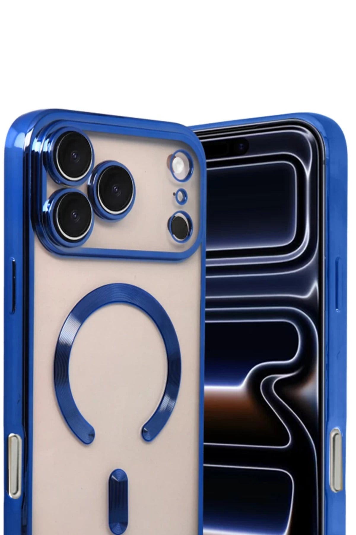 Apple iPhone 17 Pro Uyumlu Kross Magneticsafe Kapak - Lacivert