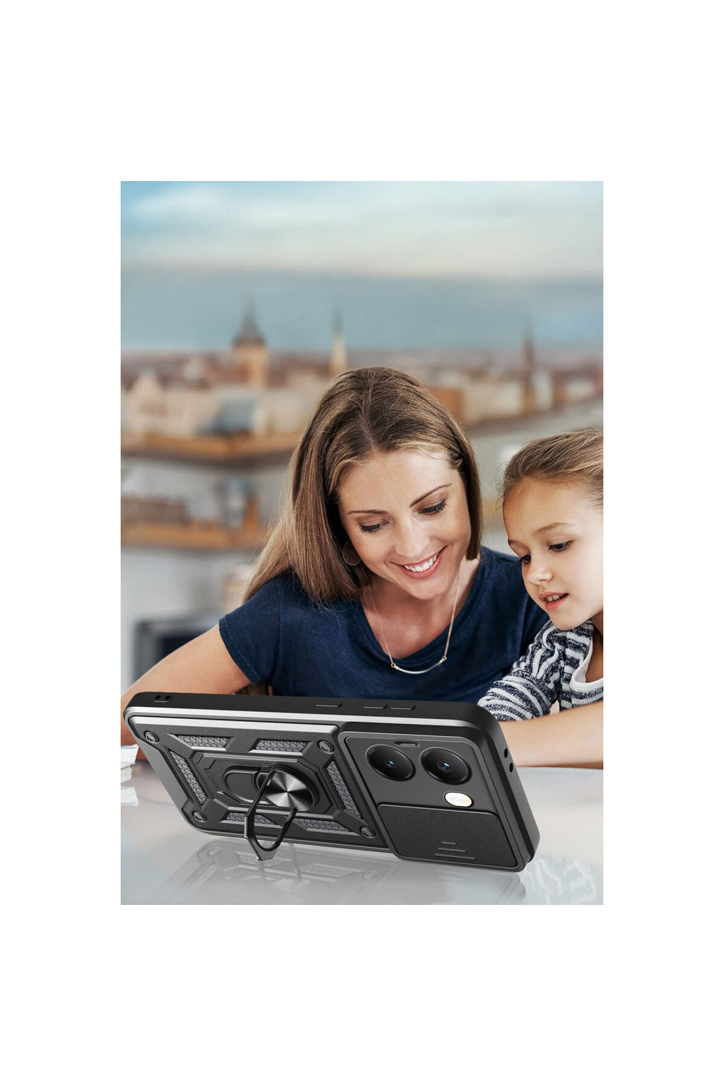 Xiaomi Poco X7 Pro Uyumlu Kılıf Pars Lens Yüzüklü Silikon - Siyah