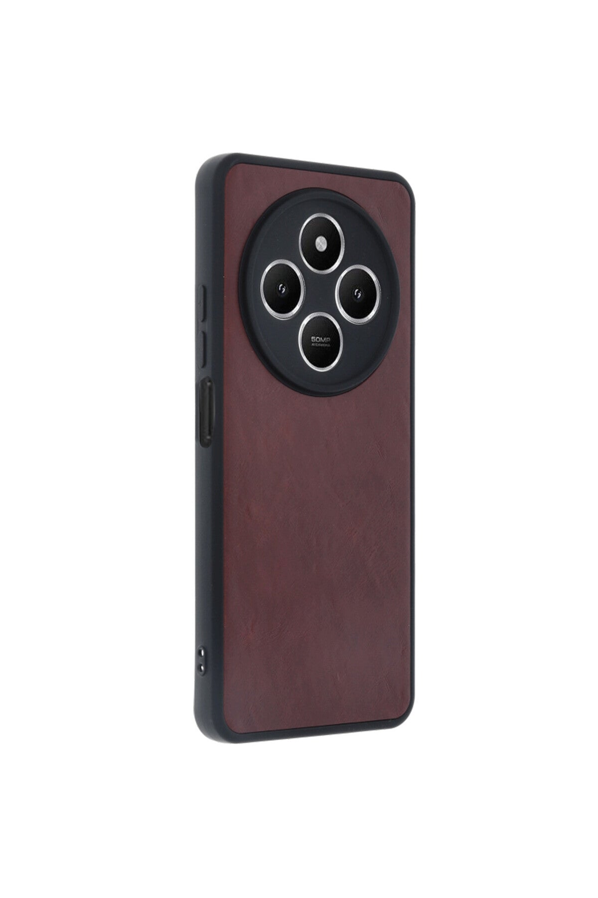 Xiaomi Redmi 14C Uyumlu Kılıf Aras Deri Kapak - Bordo