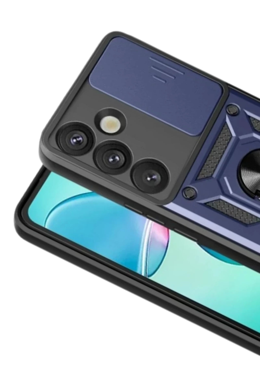 Samsung Galaxy S26 Plus Uyumlu Pars Lens Yüzüklü Silikon - Lacivert
