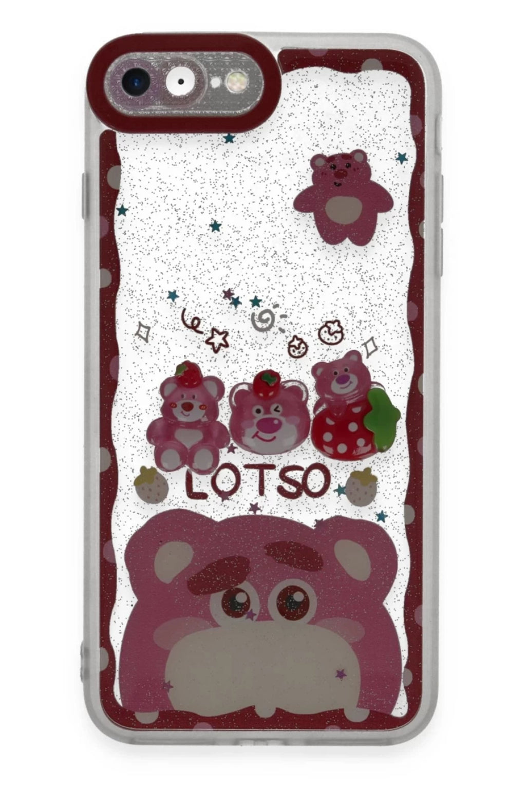 Apple iPhone 7 Uyumlu Kılıf Sweet Desenli Silikon Kapak - Pembe