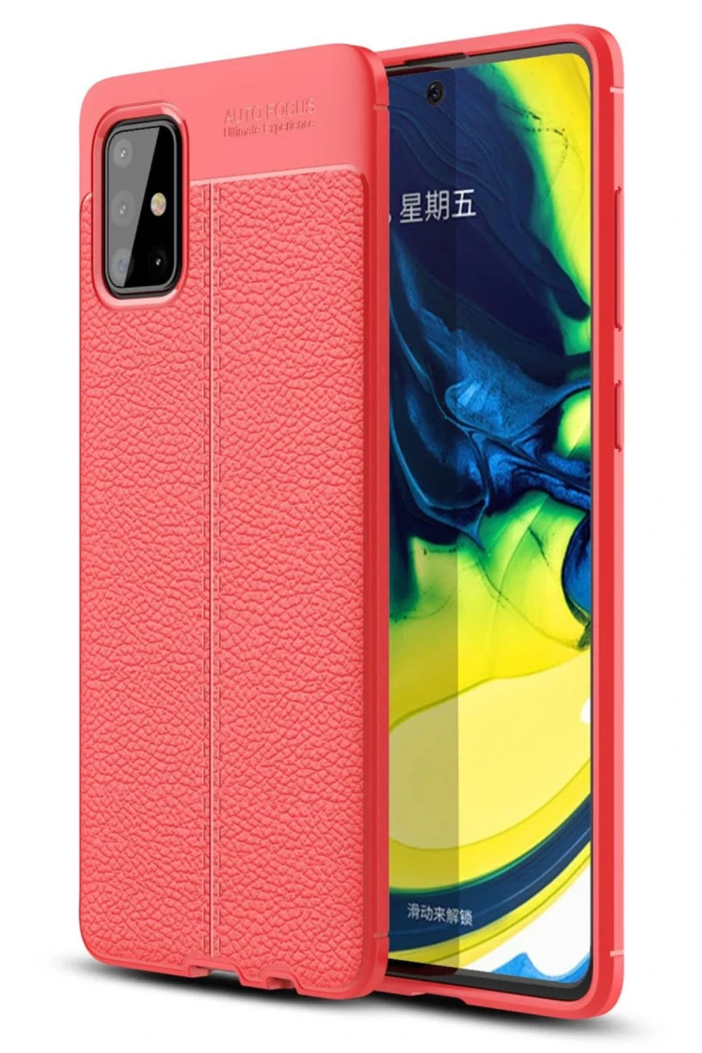 Samsung Galaxy A71 Uyumlu Kılıf Auto Focus Kapak - Kırmızı