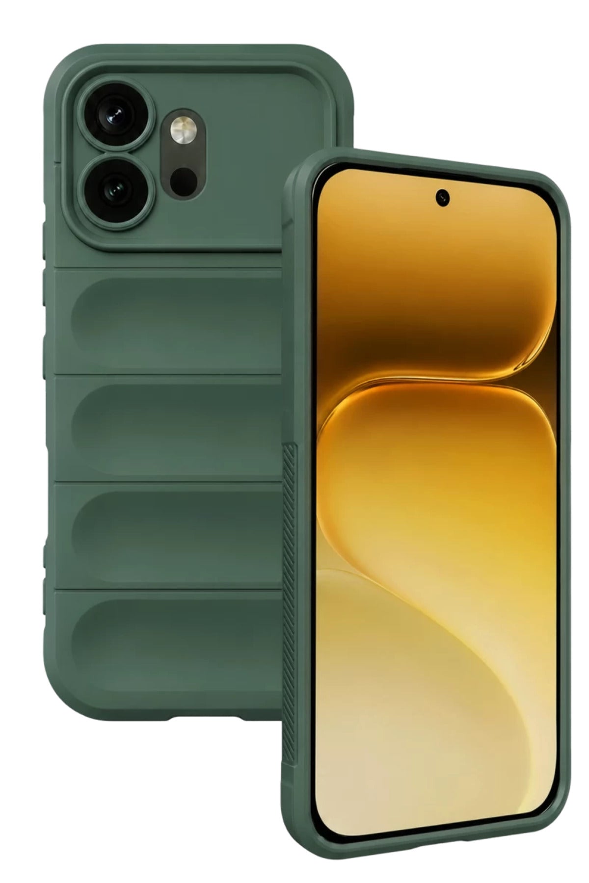 Huawei Honor 600 Uyumlu Optimum Silikon - Koyu Yeşil