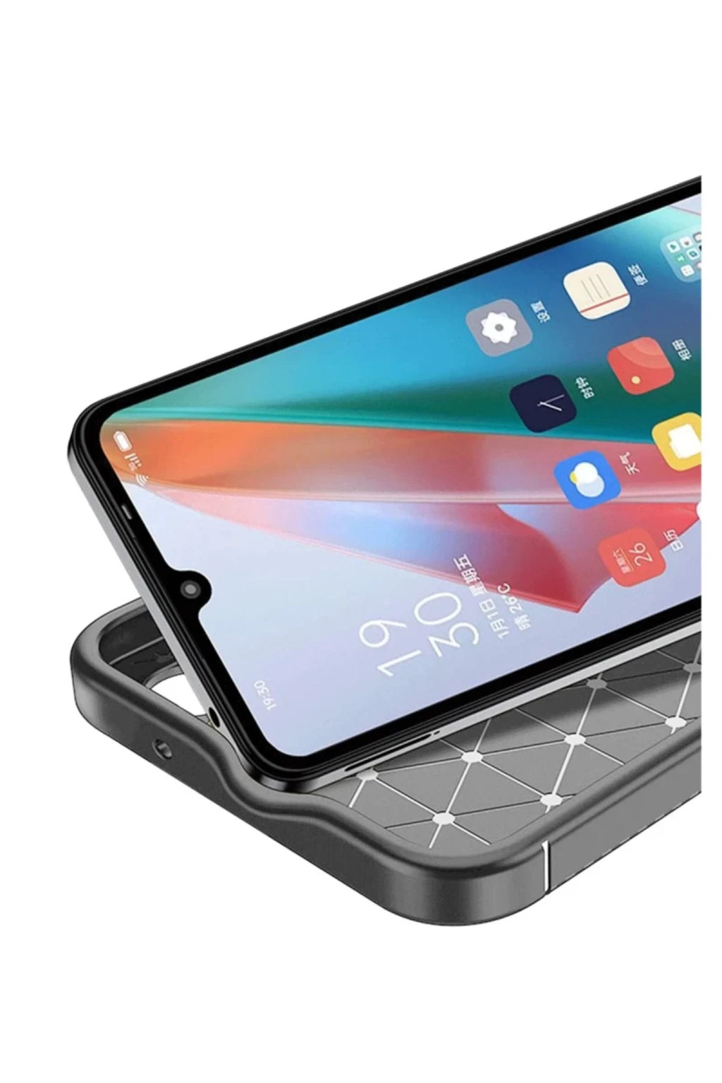 Samsung Galaxy A06 Uyumlu Kılıf Auto Focus Karbon Kapak - Gri