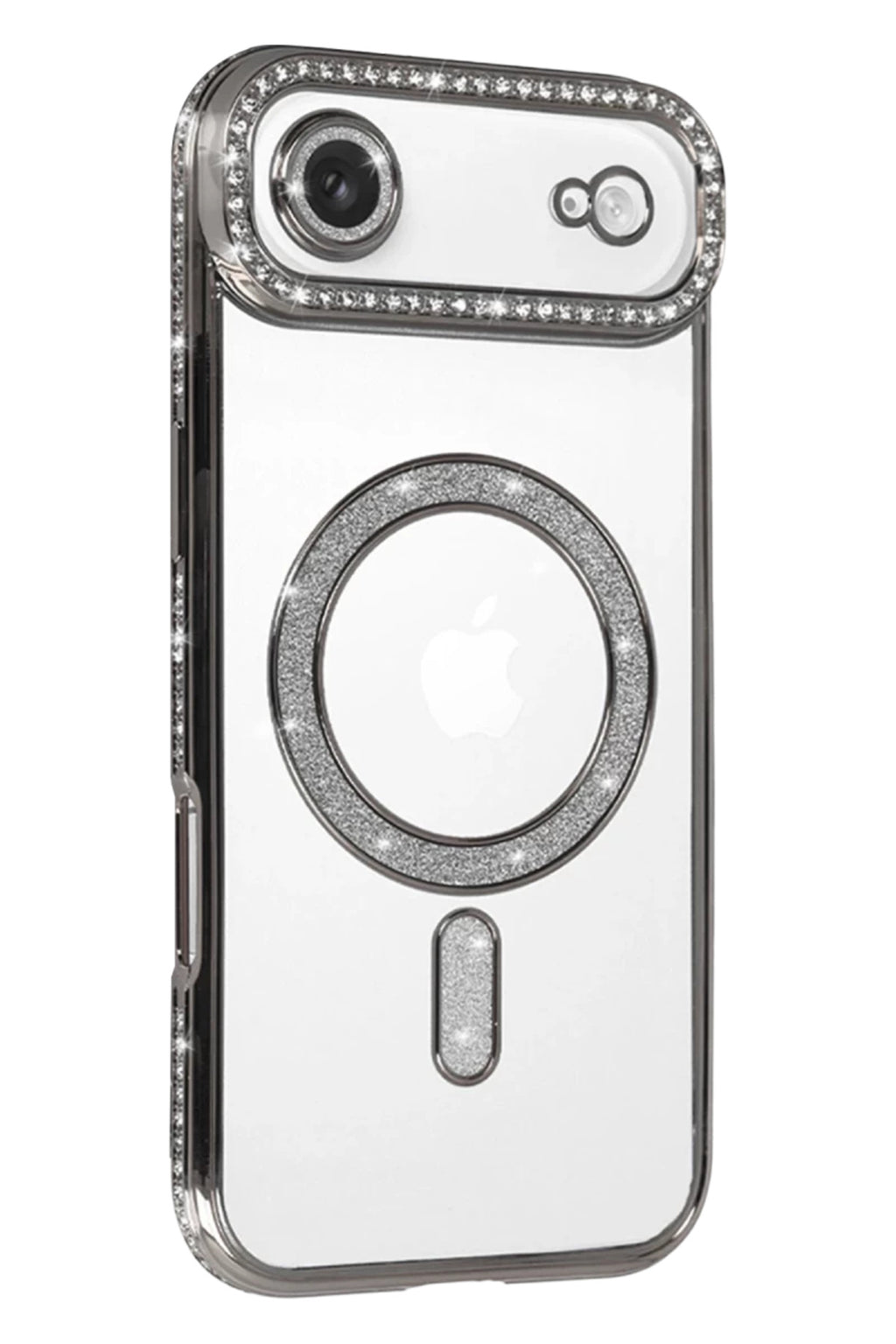 Apple iPhone 17 Air Uyumlu Joke Simli Magneticsafe Kılıf - Gümüş