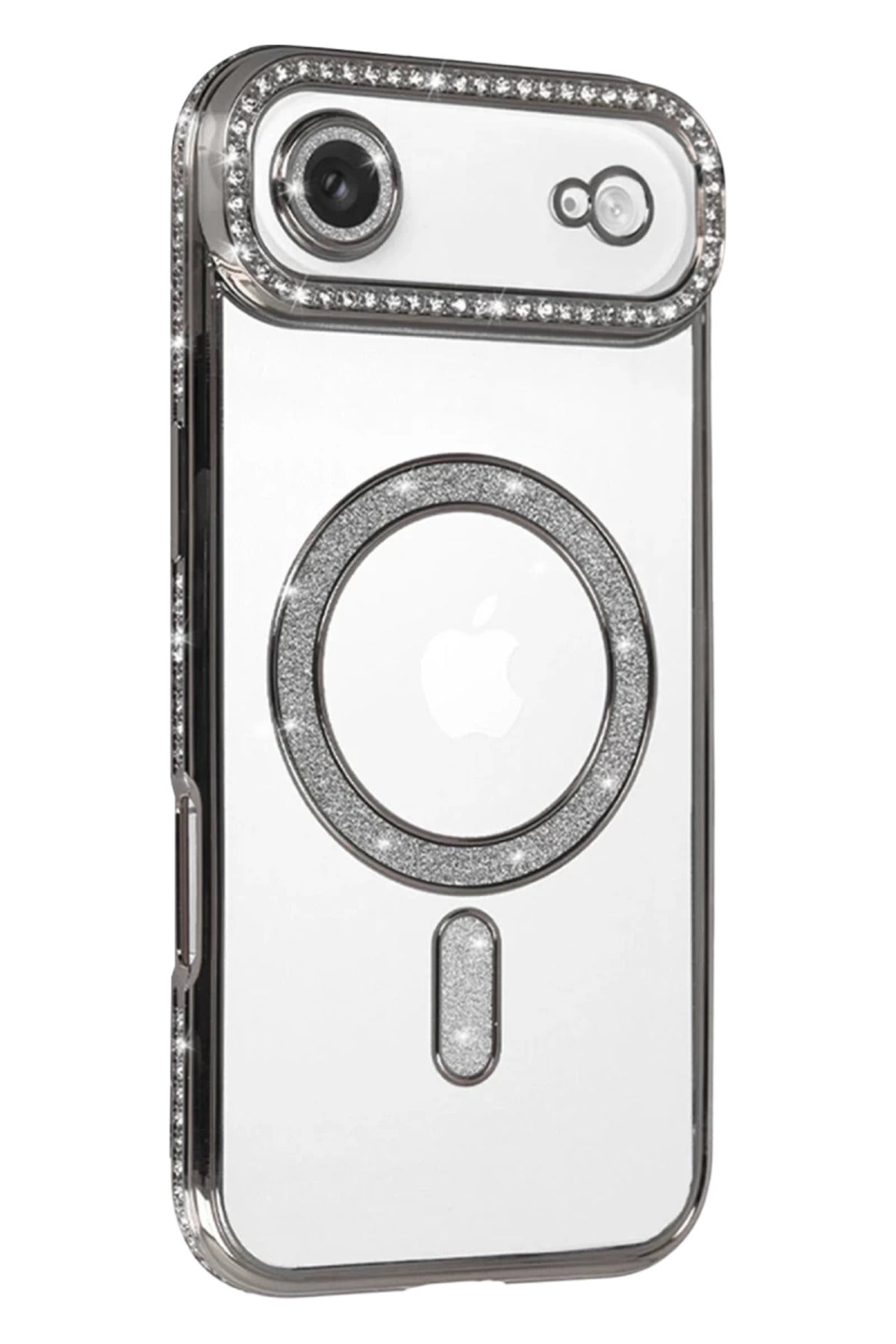 Apple iPhone 17 Air Uyumlu Joke Simli Magneticsafe Kılıf - Gümüş