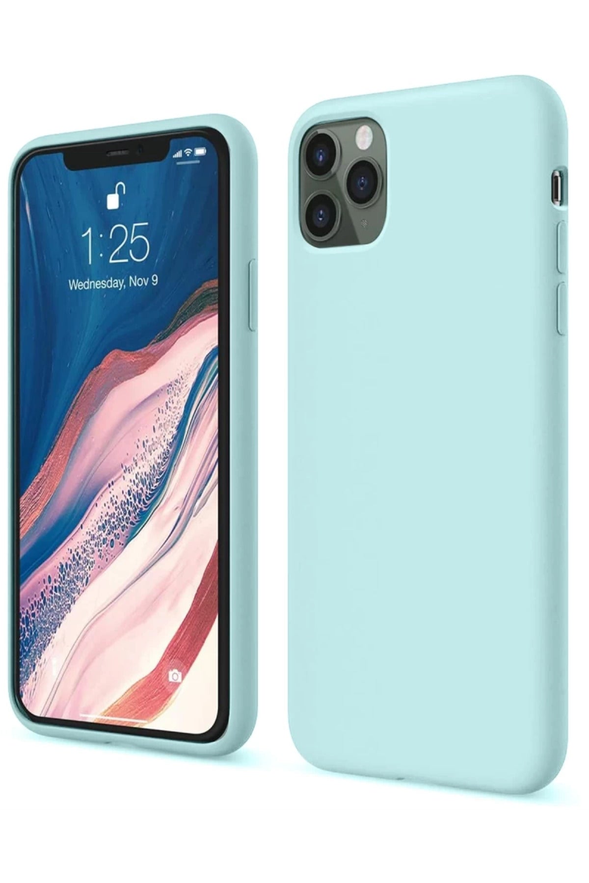Apple iPhone 11 Pro Uyumlu Kılıf First Silikon - Turkuaz
