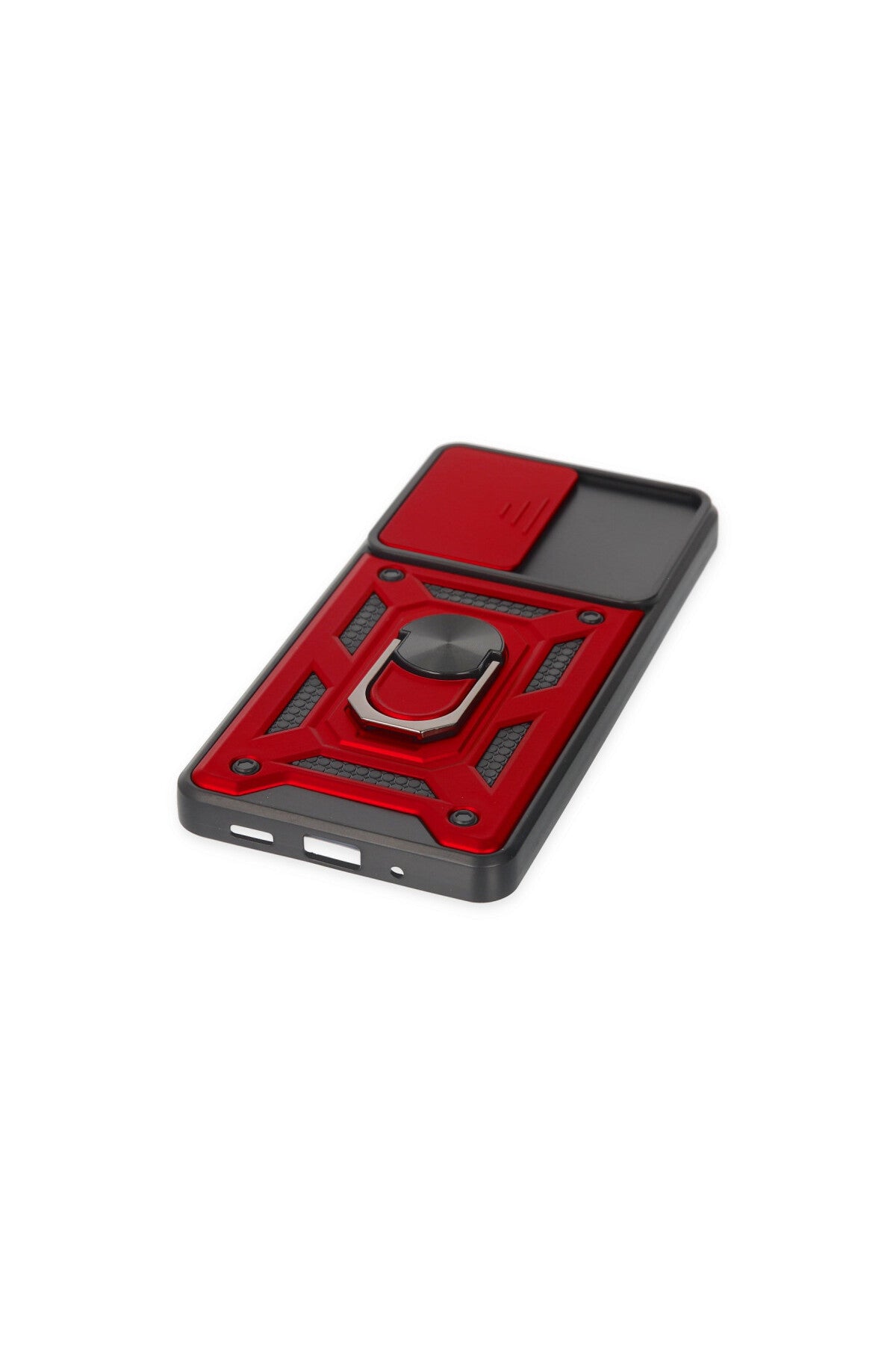 Samsung Galaxy S20 FE Uyumlu Kılıf Pars Lens Yüzüklü Silikon - Kırmızı