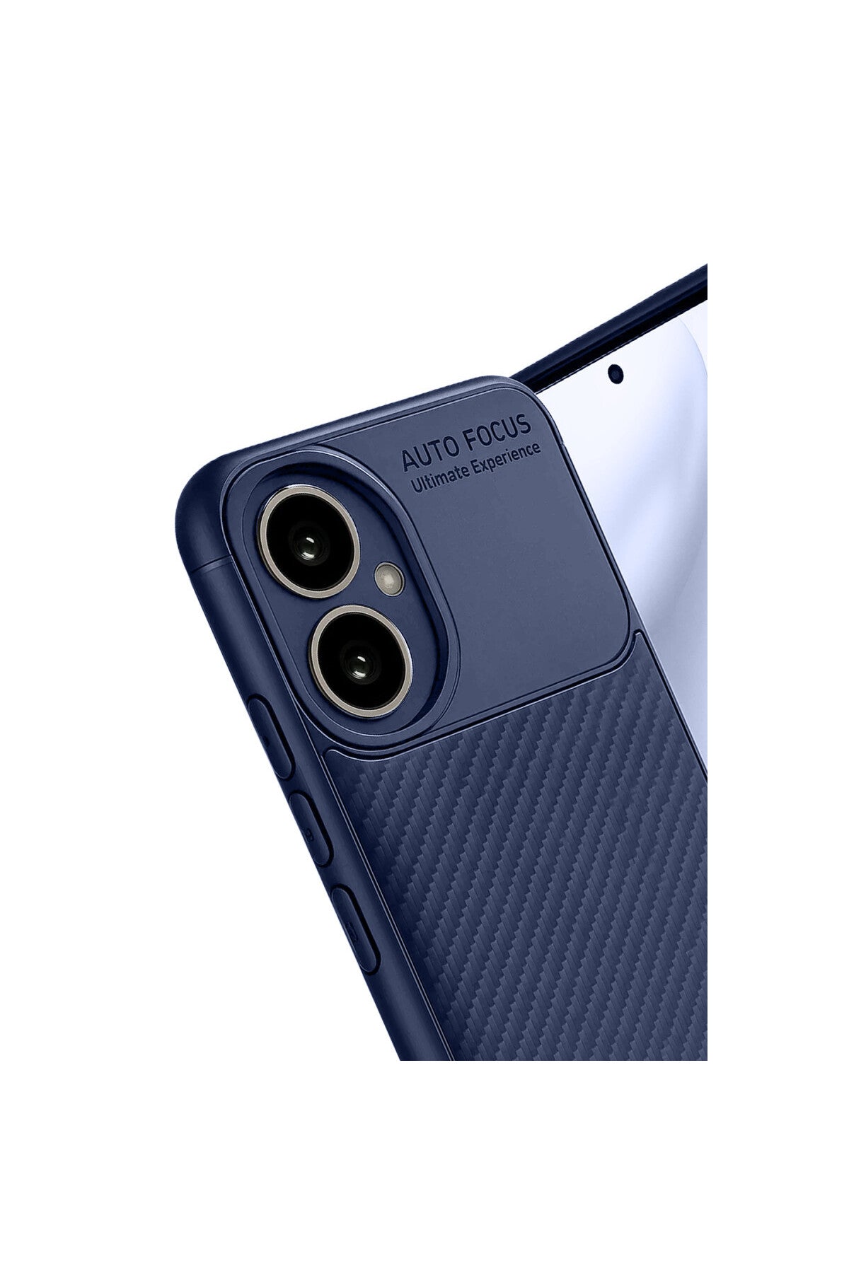 Honor 400 Uyumlu Kılıf Auto Focus Karbon Kapak - Lacivert