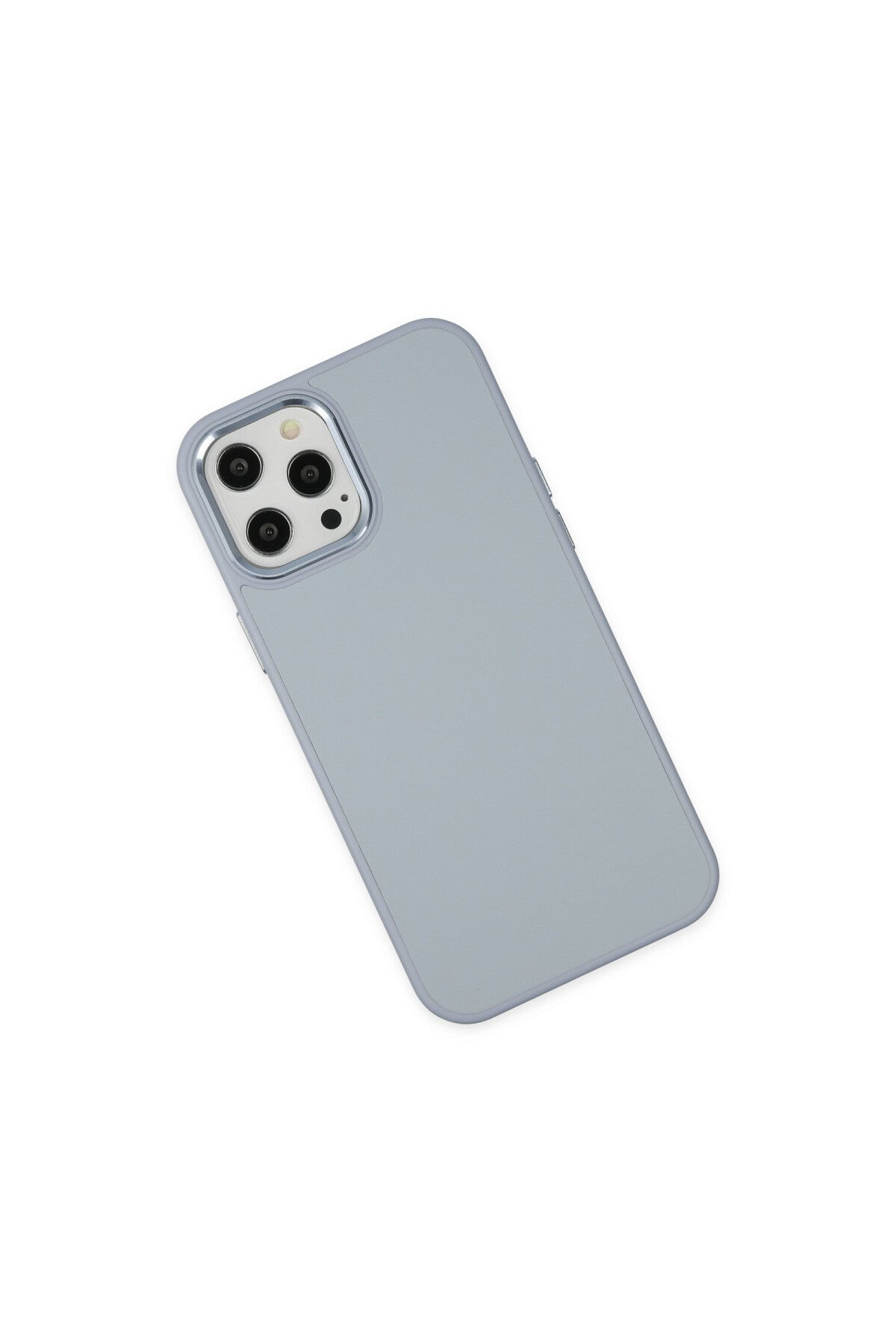 Apple iPhone 12 Pro Max Uyumlu Kılıf Asya Deri Silikon - Sierra Blue