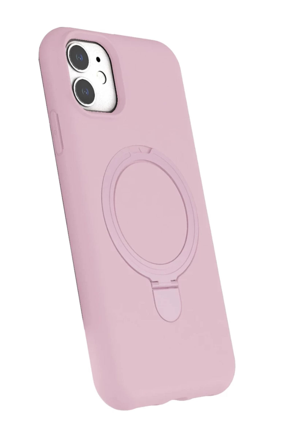 Apple iPhone 11 Uyumlu Regal Magsafe Standlı Kapak - Açık Pembe