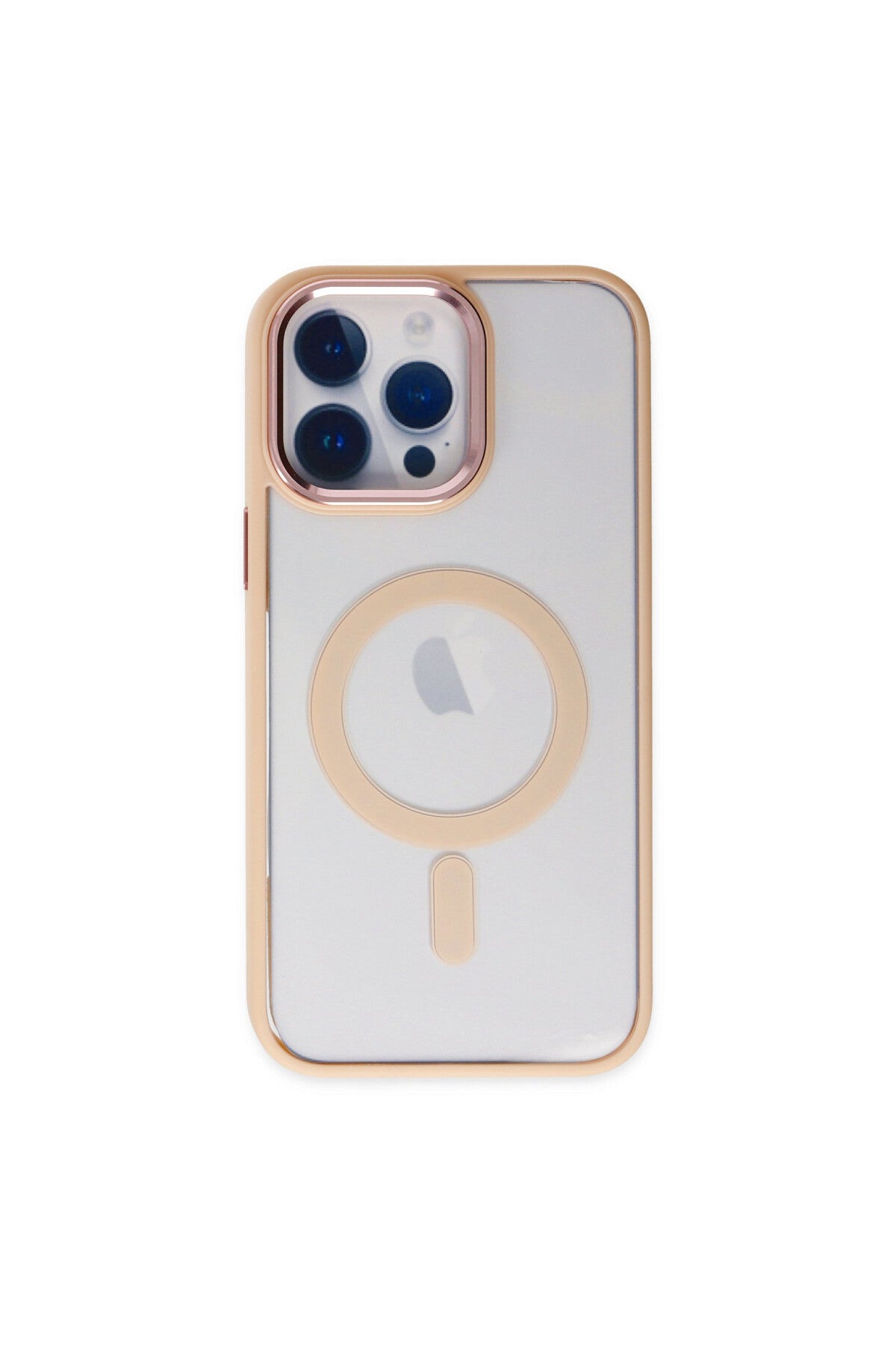 Apple iPhone 14 Pro Uyumlu Kılıf Room Magneticsafe Silikon - Pudra